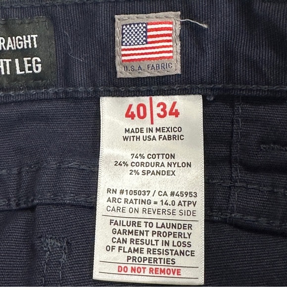 NEW Ariat M5 work pant, flame resistant, navy, size 40/34 - Picture 14 of 16